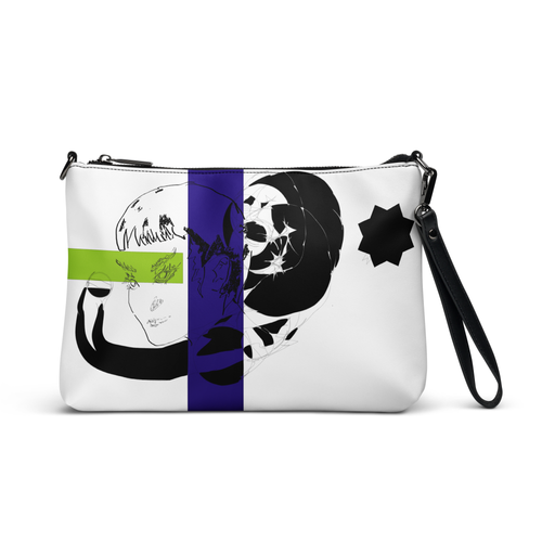 Sketch No. 10 Carry – sketch print canvas crossbody bag, side view