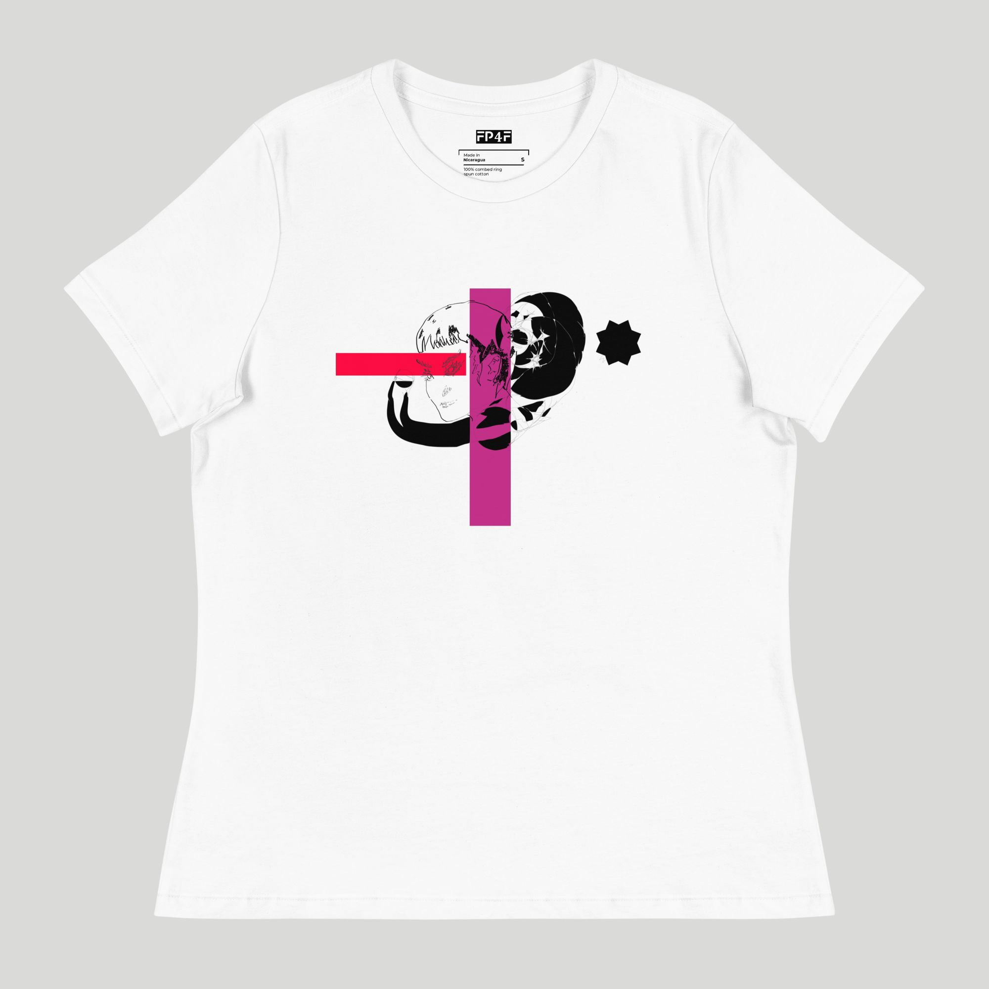 Sketch No. 1 Tee – unisex graphic t-shirt with abstract sketch print, back view