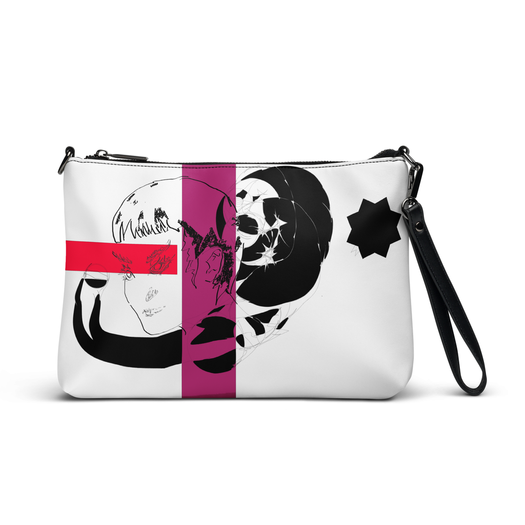 Sketch No. 1 Carry – sketch print canvas crossbody bag, side view