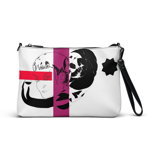 Sketch No. 1 Carry – sketch print canvas crossbody bag, side view