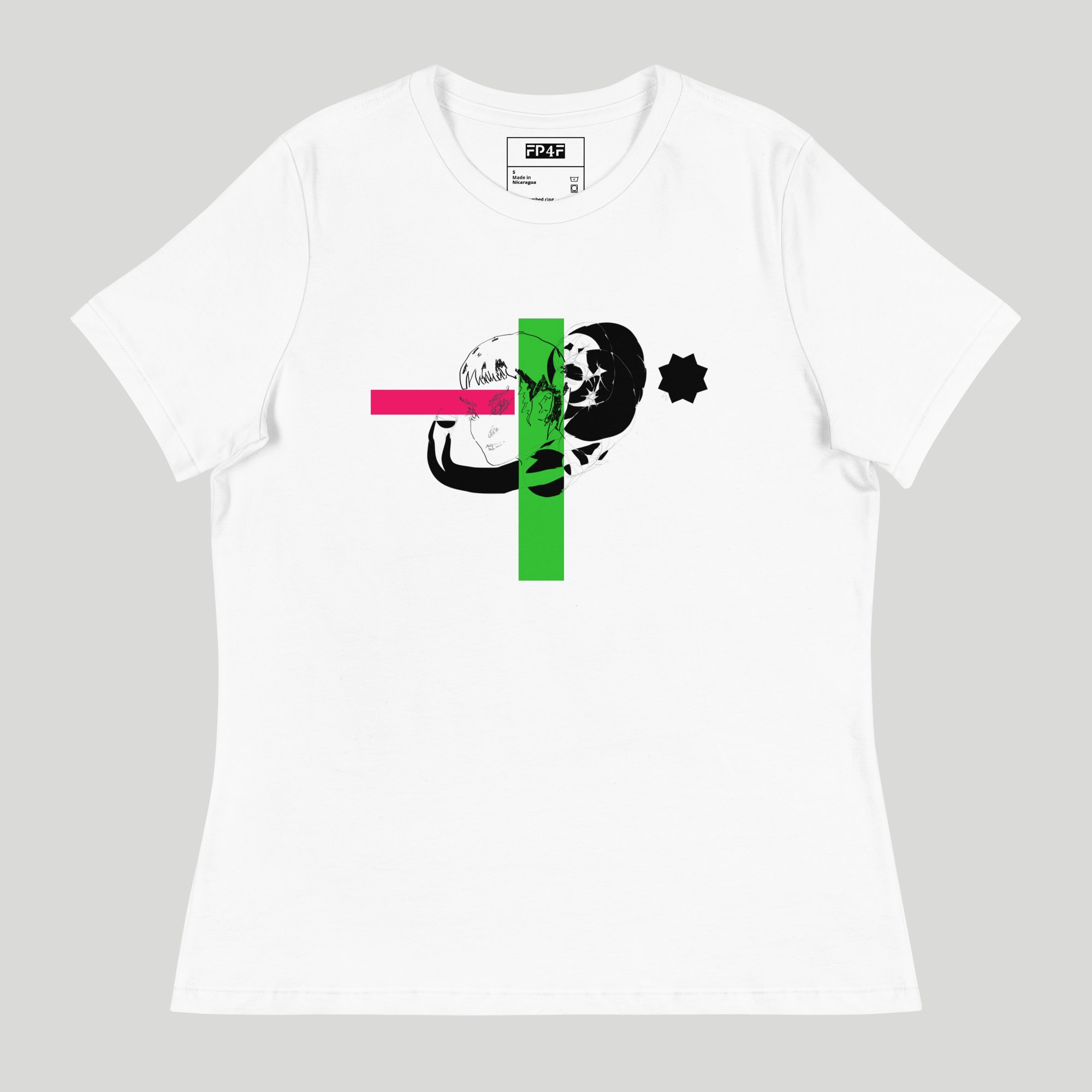 Sketch No. 2 Tee – unisex graphic t-shirt with abstract sketch print, back view