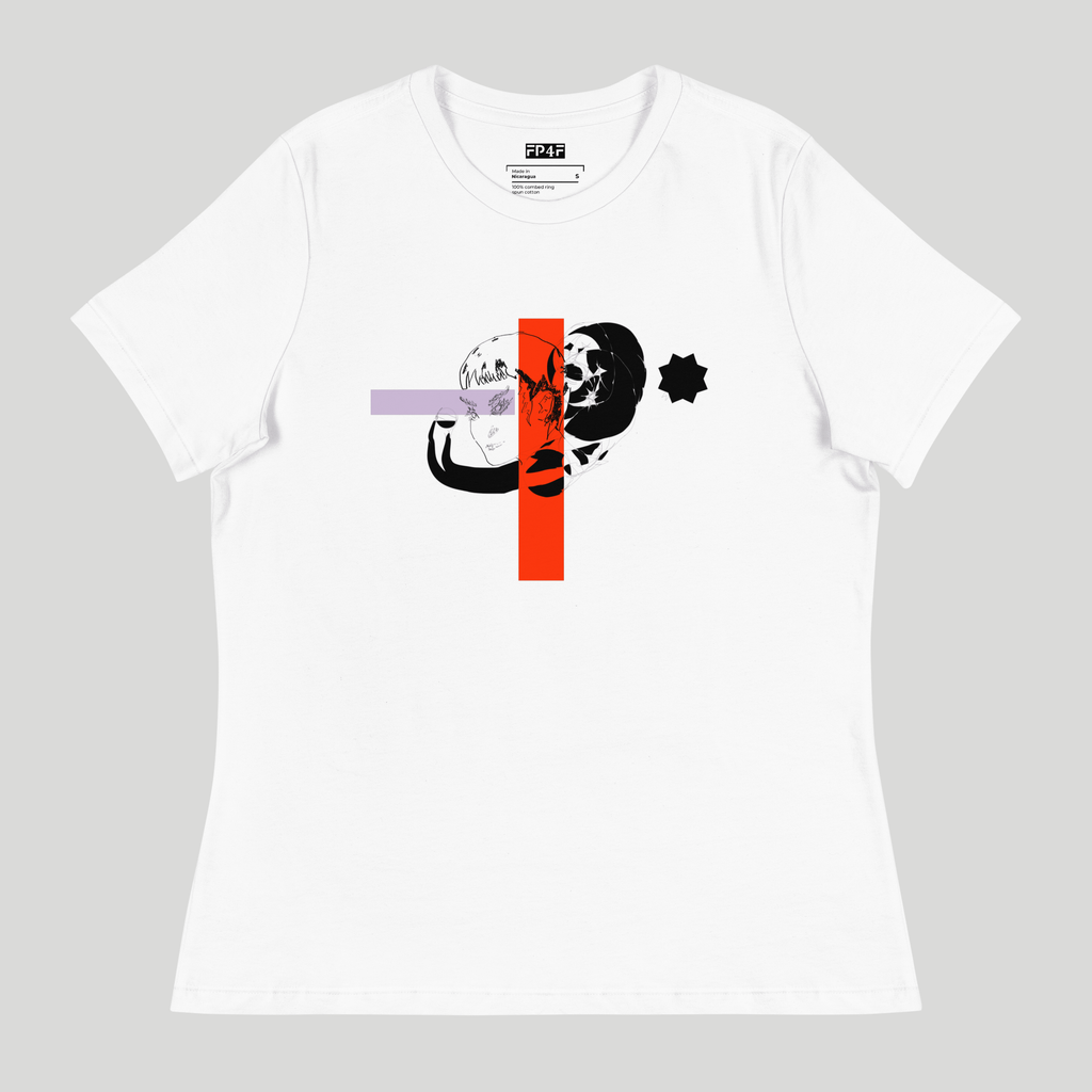 Sketch No. 4 Tee – unisex graphic t-shirt with abstract sketch print, back view