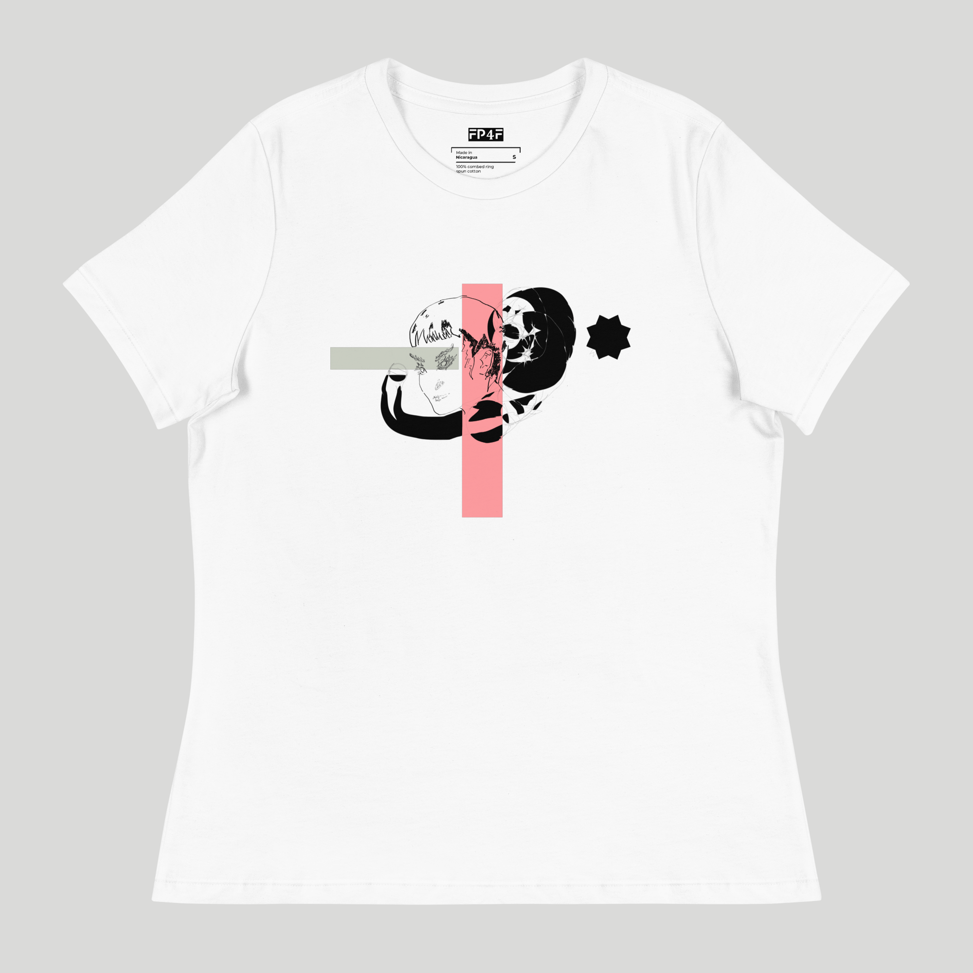 Sketch No. 5 Tee – unisex graphic t-shirt with abstract sketch print, back view