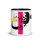 Sketch No. 8 Sip – ceramic mug with abstract sketch print, front view