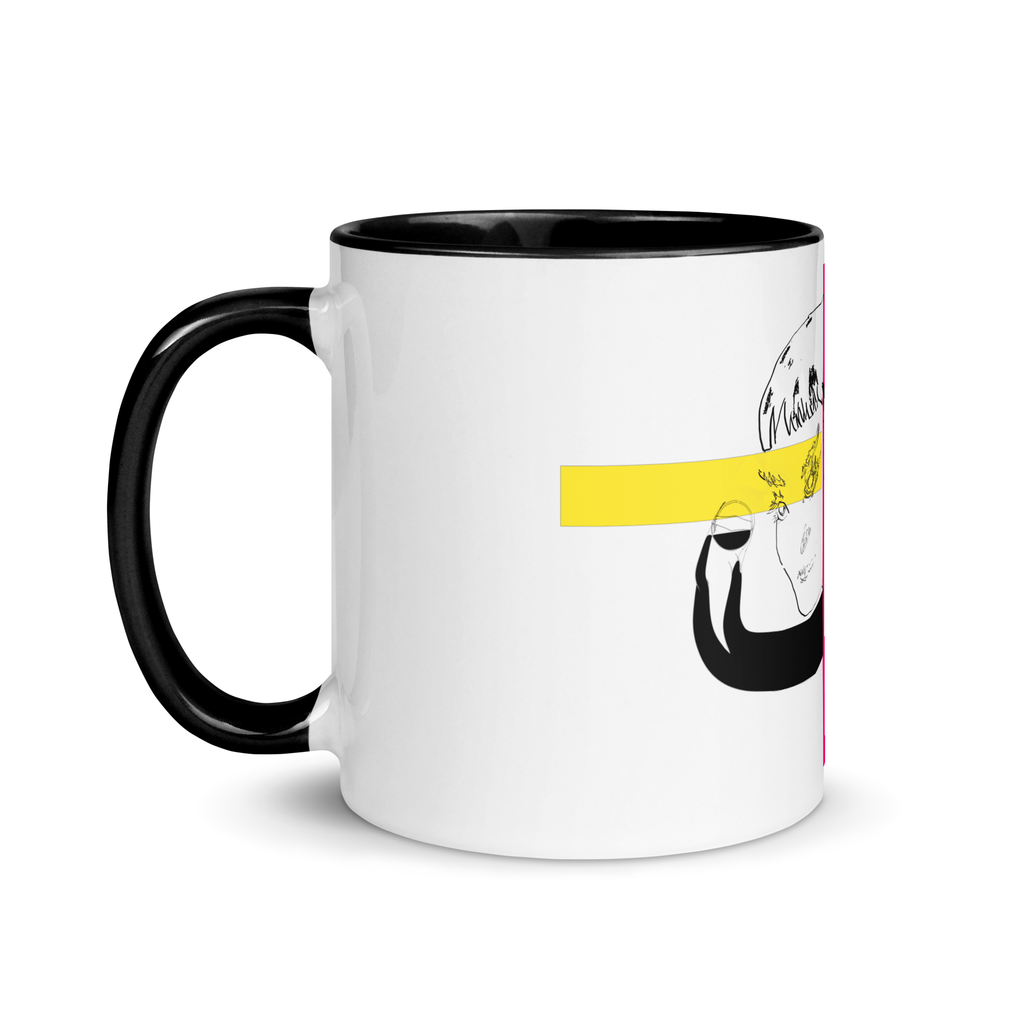 Sketch No. 8 Sip – sketch design coffee mug, side view