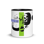 Sketch No. 9 Sip – ceramic mug with abstract sketch print, front view