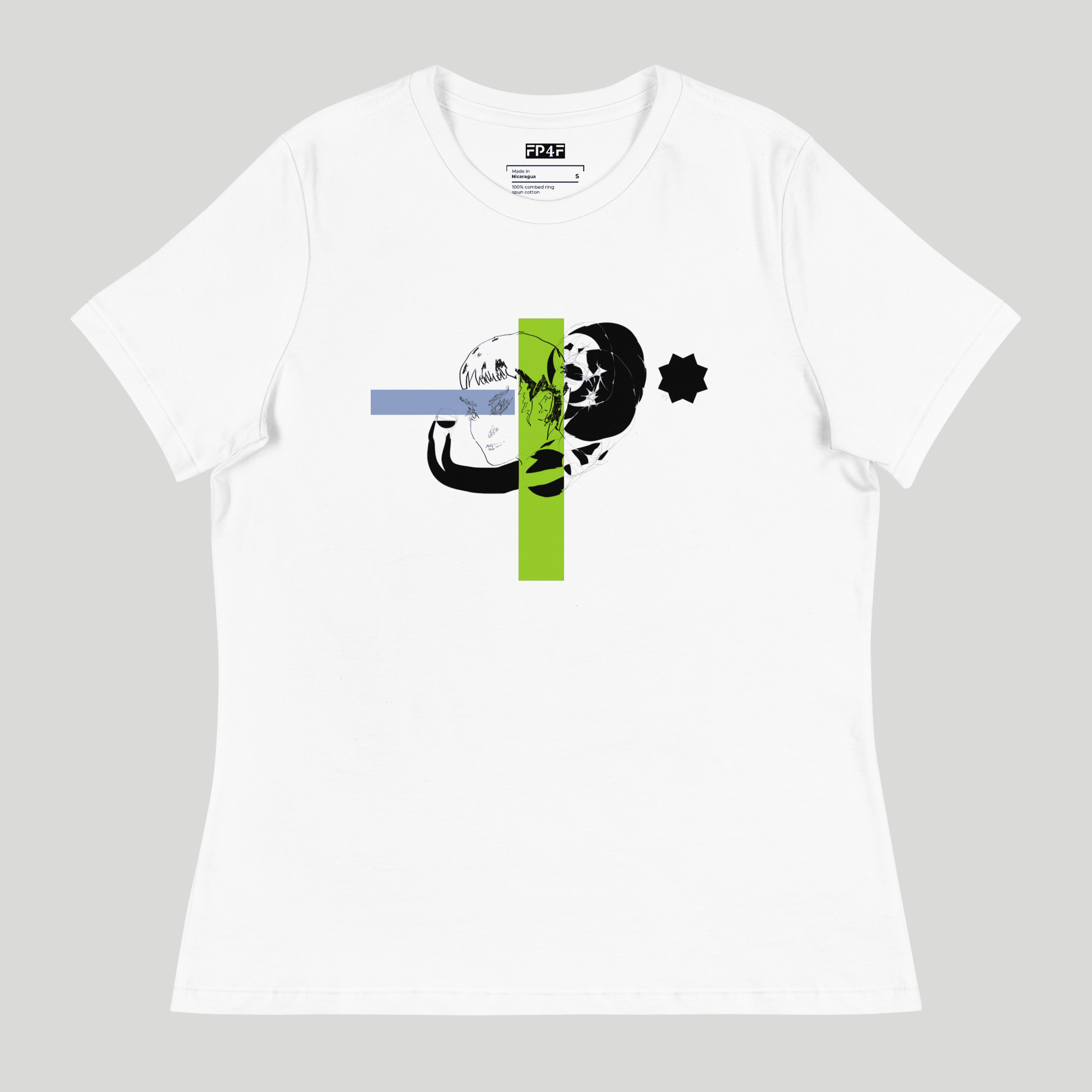Sketch No. 9 Tee – unisex graphic t-shirt with abstract sketch print, back view