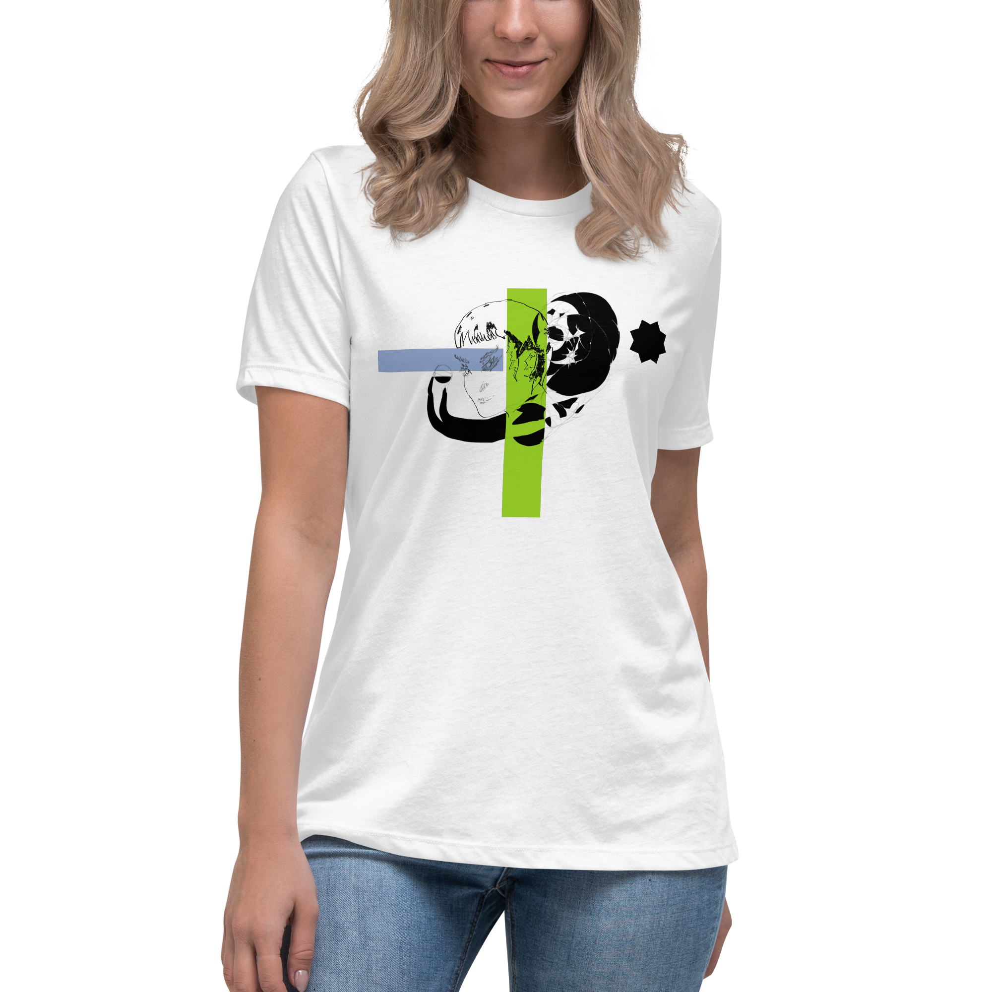 Sketch No. 9 Tee – unisex graphic t-shirt with abstract sketch print, front view