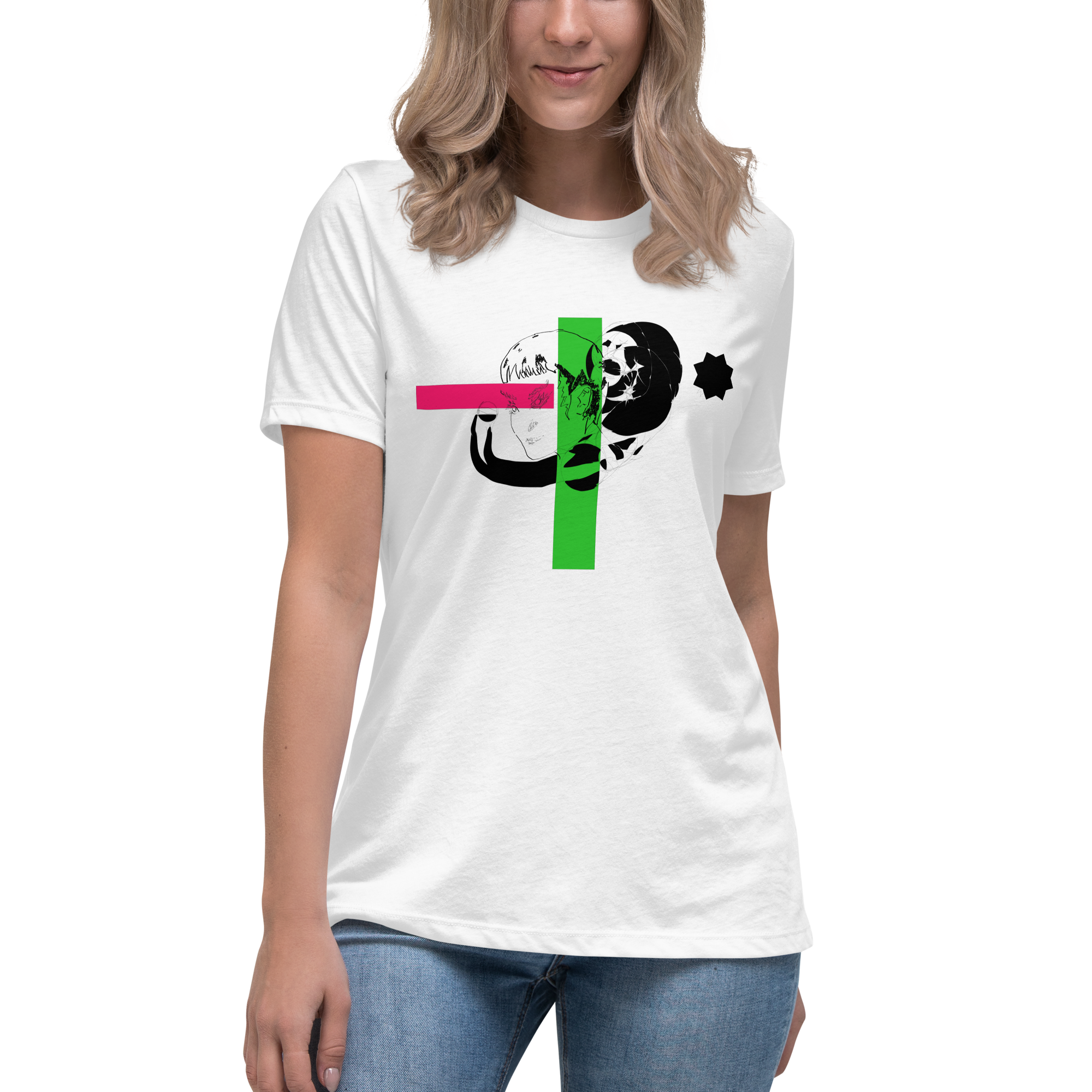 Sketch No. 2 Tee – unisex graphic t-shirt with abstract sketch print, front view