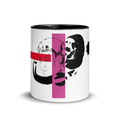 Sketch No. 1 Sip – ceramic mug with abstract sketch print, front view