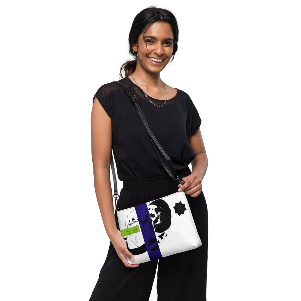 Sketch No. 10 Carry – crossbody bag with abstract sketch design, front view