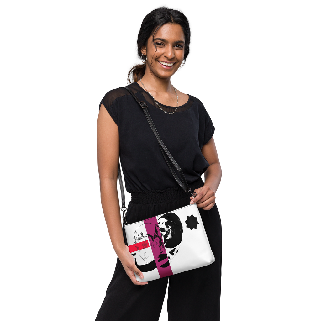 Sketch No. 1 Carry – crossbody bag with abstract sketch design, front view
