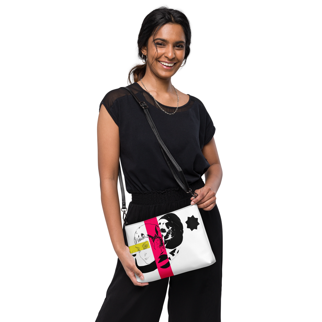 Sketch No. 8 Carry – crossbody bag with abstract sketch design, front view